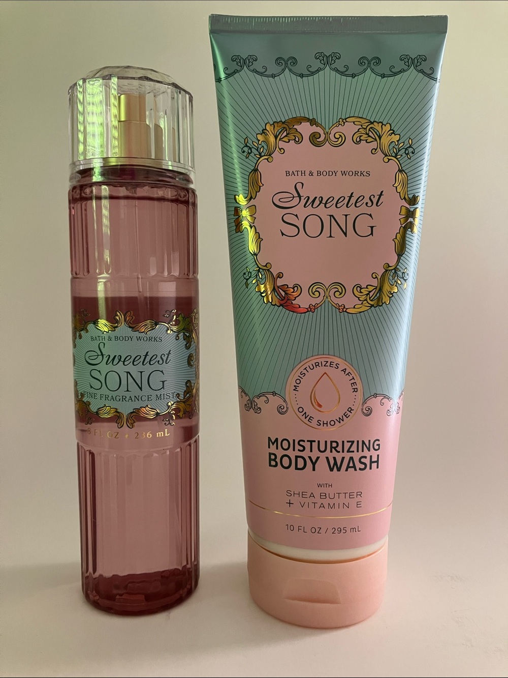 RARE Bath & Body Works *SWEETEST SONG *COLLECTION 2 Piece Body Care Bundle